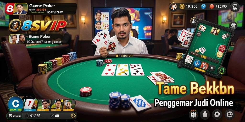 Tangkapan layar utama 8SVIP menampilkan pemain berkompetisi dalam permainan poker yang seru.