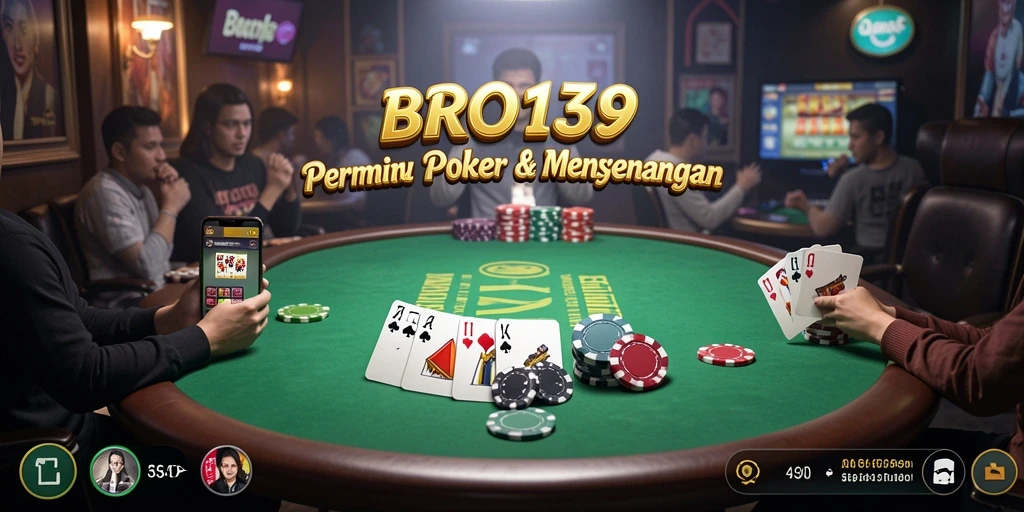 Screenshot gameplay seru Poker di BRO138 dengan grafis menarik.