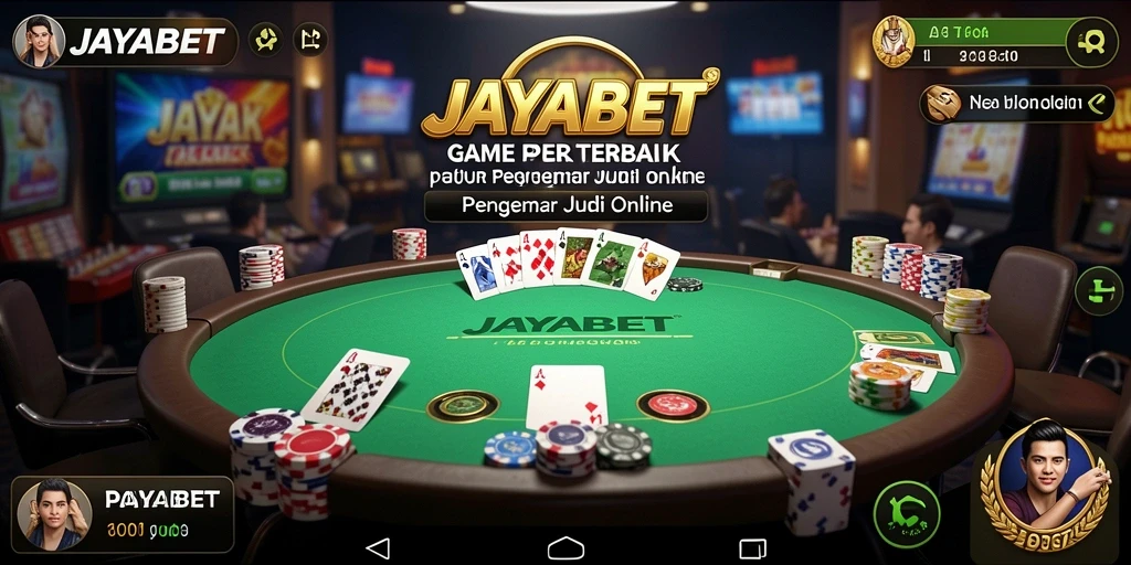 Tampilan gameplay menyenangkan di aplikasi JAYABET yang menampilkan Poker.