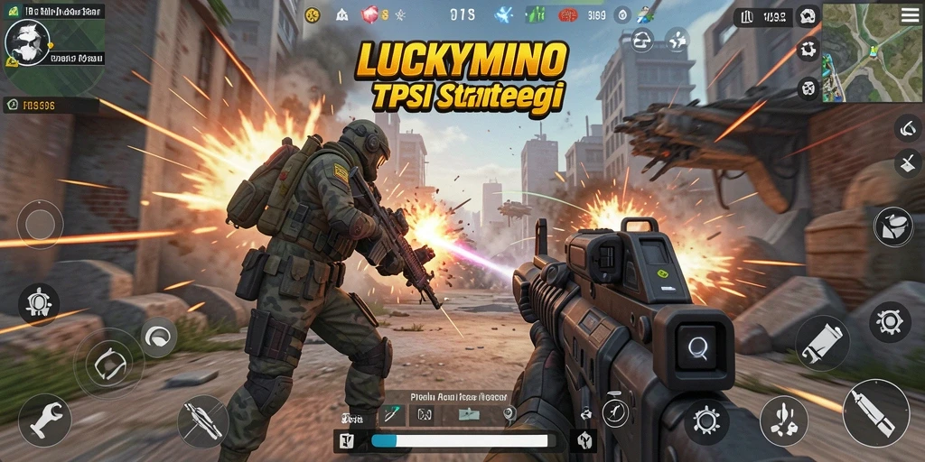 Screenshot gameplay TPS LUCKYMINO yang menegangkan dan penuh aksi.
