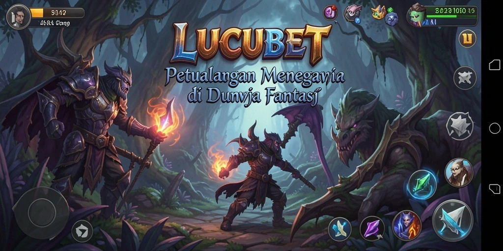 Screenshot LUCUBET menampilkan aksi petualangan yang menegangkan.