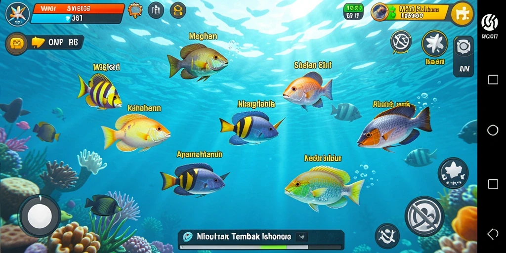 Screenshot gameplay WG87 dengan aksi tembak ikan yang seru.